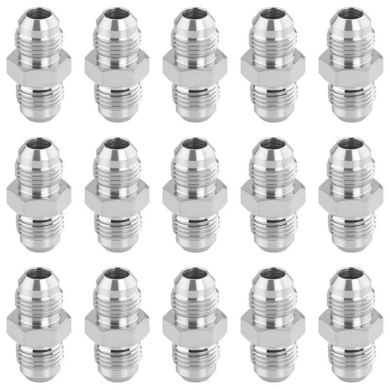 

Гидравлический адаптер для шлангов A03F, 3/8" JIC Male - 3/8" JIC Male, JIC 37 ° Фитинг прямой соединительный Flare - 15 шт. в упаковке