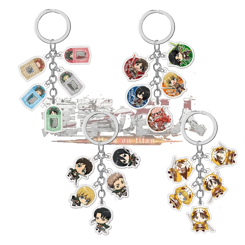 AnimeAttack on Titan 2cm Mini Acrylic Keychain - Mikasa Ackerman Backpack hanging ornament Christmas Gift