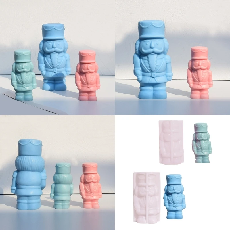 3D Soldier Figurine Silicone Molds for Epoxy Resin Fondant Silicone Molds Cement Gypsum Silicone Molds 2PCS