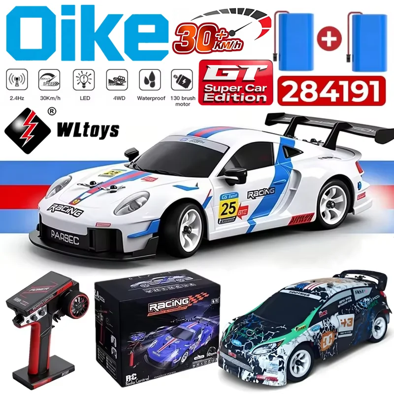 Oike Radio Remote Control Drift Racing WLtoys 284191 284019-A 1/28 RC Drifting Car 4WD 30KM/H High Speed Vehicle Model Mini Gift