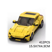 412pcs Building Car Ferraris Romae toy compatible with LEGO small particle puzzle building toy for decoration or holiday gifts