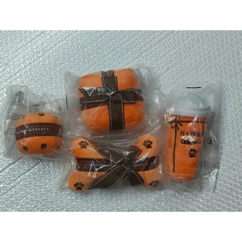 НОВЫЕ необычные наборы подарков для домашних животных, плюшевые игрушки для щенков, собак, скрипучие игрушки, сумка, чашка в форме кости, жевательный аксессуар для укуса