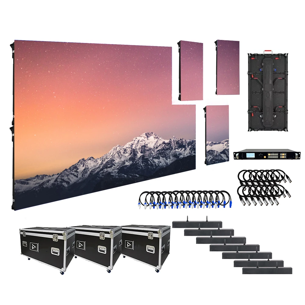portable easy install church stage backdrop Outdoor P391 Ledwall Indoor P29 P481 Dj Booth Stage Backdrop Rental Led Display Vid