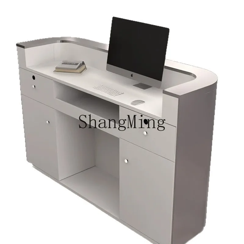 

CL hair salon paint reception desk bar tablehigh-end beauty salon checkout page clothing store