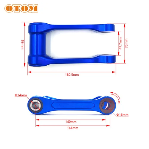 Imagen 2 del producto OTOM-enlace de descenso ajustable de aluminio para motocicleta, brazo de enlace de suspensión Rais inferior para YAMAHA YZ250F WR250F YZ450FX Dirt Bike