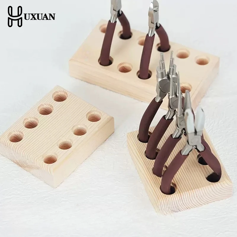 【W】Wooden Pliers Storge Holder For Storing Pliers Wire Cutters Gift For DIY Work Friends Family Keep Tools Neatly Stored