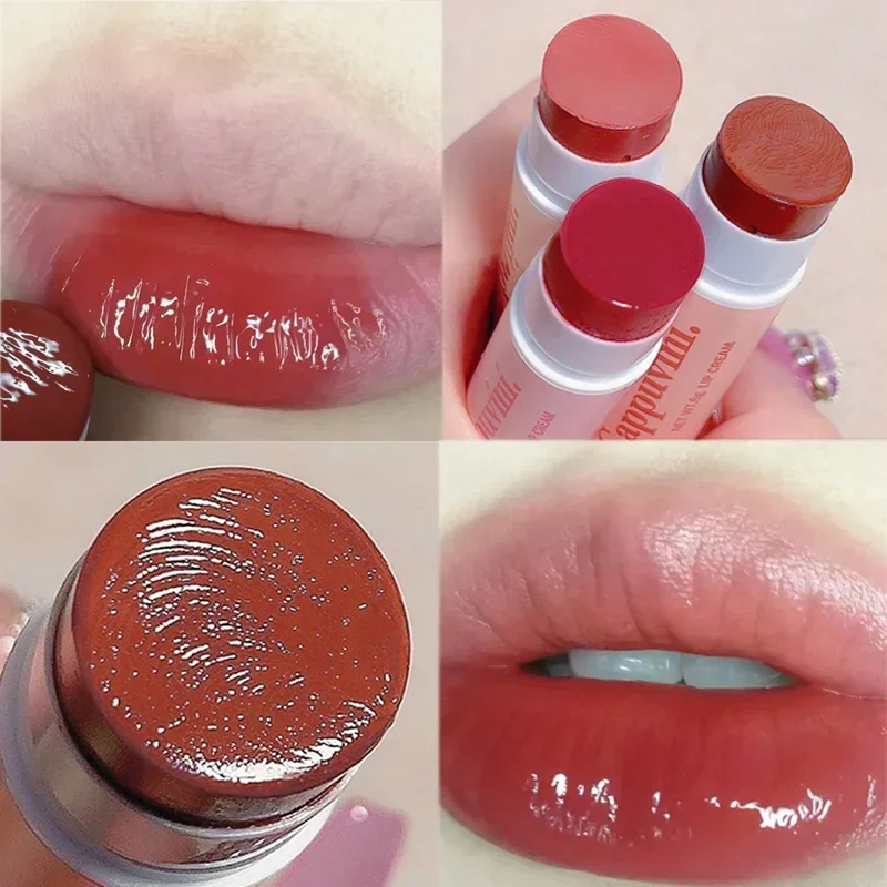 Moisturizing Colored Lipstick Set 1/3PCS Long Lasting Red Lip Balm Waterproof Jelly Solid Lip Gloss Lips Makeup Korean Cosmetics