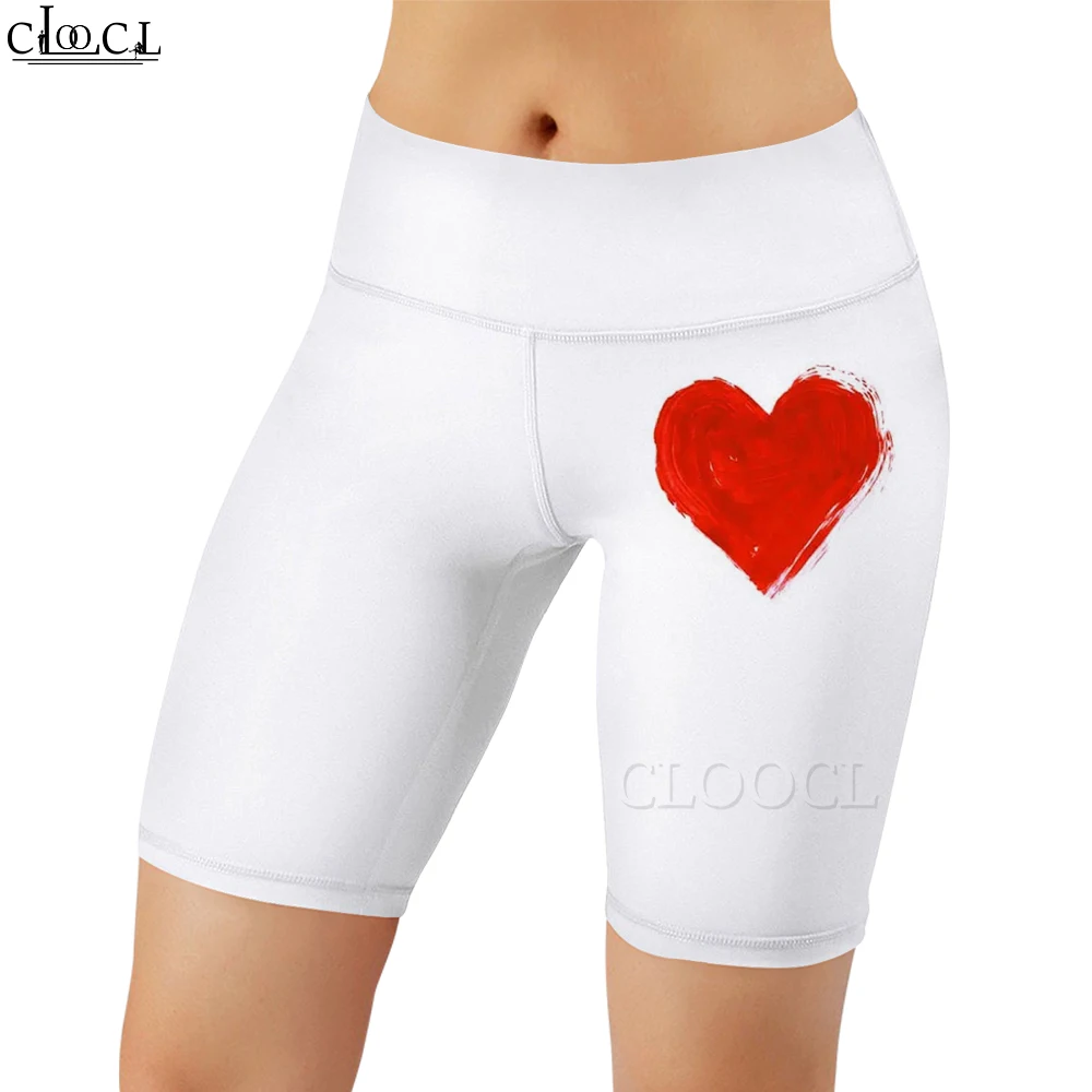 CLOOCL Fashion Workout Frauen Legging Kreide Rot Herz Druck Casual Frauen Sexy Gym Jogginghose für Weibliche