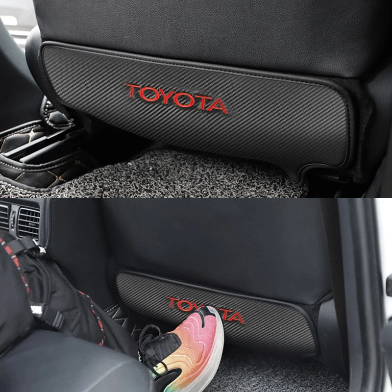 1pcs Universele Auto Back Protector Cover Rugleuning Anti-Kick Kussen voor Toyota camry chr corolla rav4 yaris prius