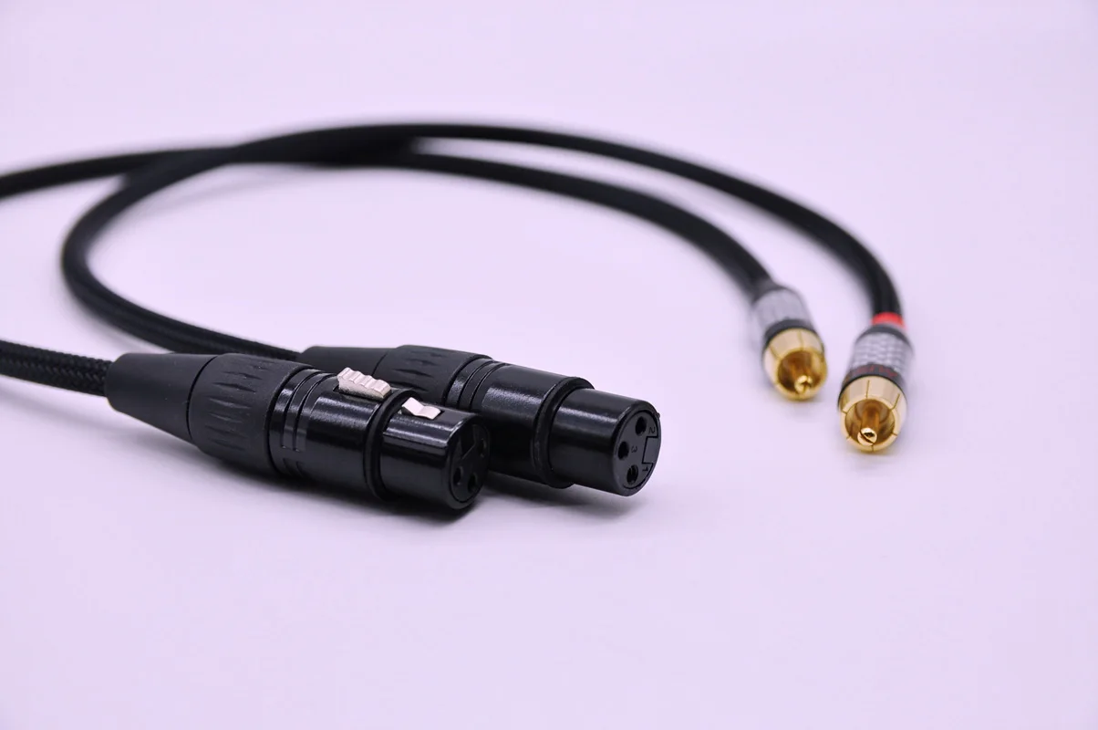 1Pair HIFI RCA To Female XLR Canare Audio Cable  / 0.2m 0.3m 0.5m 1m 1.5m 2m 3m 5m AUSIK AS007