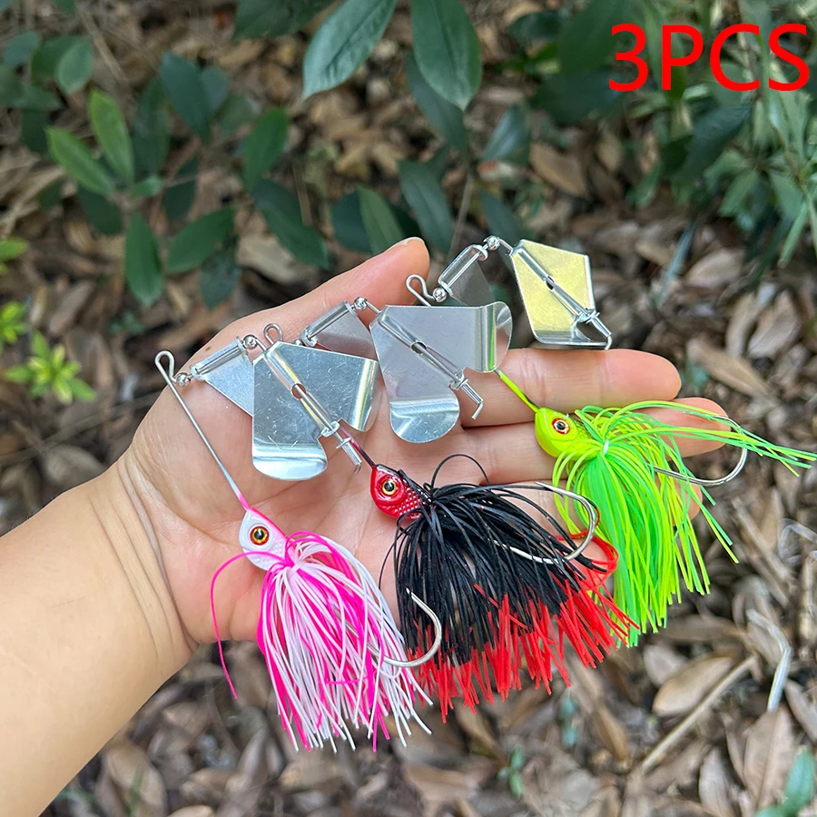 

3 шт. юбки Weedless Buzzbait воблеры для окуня, щуки, приманки для плавания, спиннеры, набор искусственных приманок, набор рыболовных приманок Walleye Chatterbait