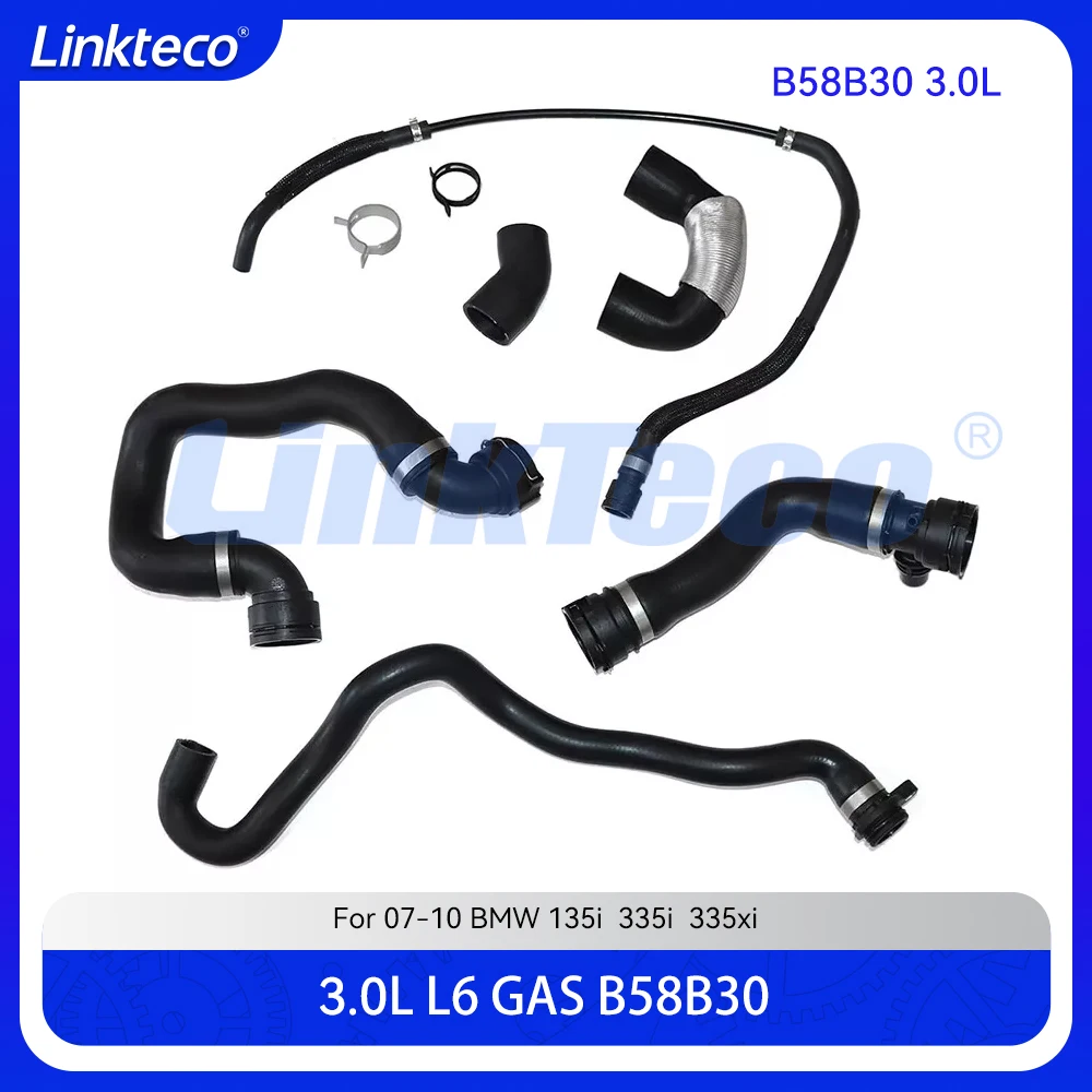 

Engine 6Pcs Radiator Coolant Water Hose Pipe Kit Fit 3.0 T L L6 GAS B58B30 For 07-10 BMW 135i 335i 335xi 3.0T B58 B30 B58B30A