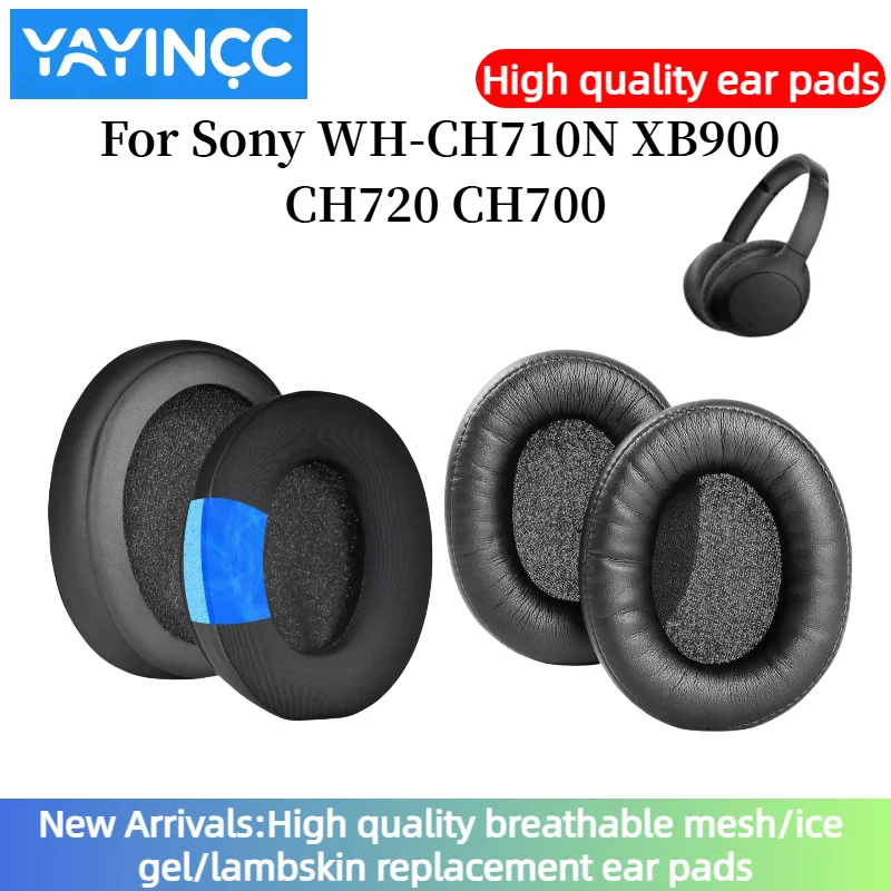 

YAYINCC Suitable For Sony WH-CH710N XB900 CH720 CH700 Headphones Replace Cooling Gel Ear Pads Cover Cover Memory Foam Ear Cushi