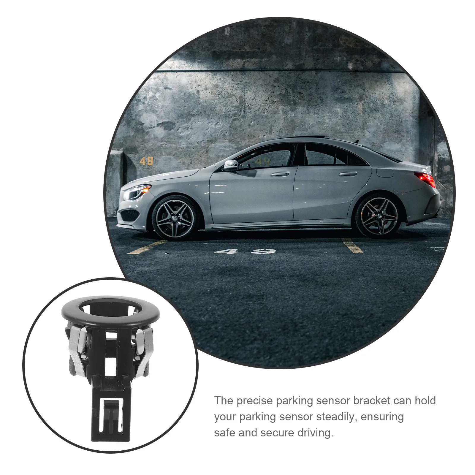 Parking Assist Sensor Bezel Plastic Iron Backup Car Bumper Parking Sensor Holder Retainer Reliable Car Accessory