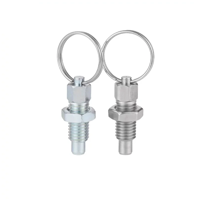 Pull‑Ring Knob Spring Index Plunger, Spring‑Loaded Lock Pin, Hand Tight Screw Plunger M6 M8 M10 M12 M16