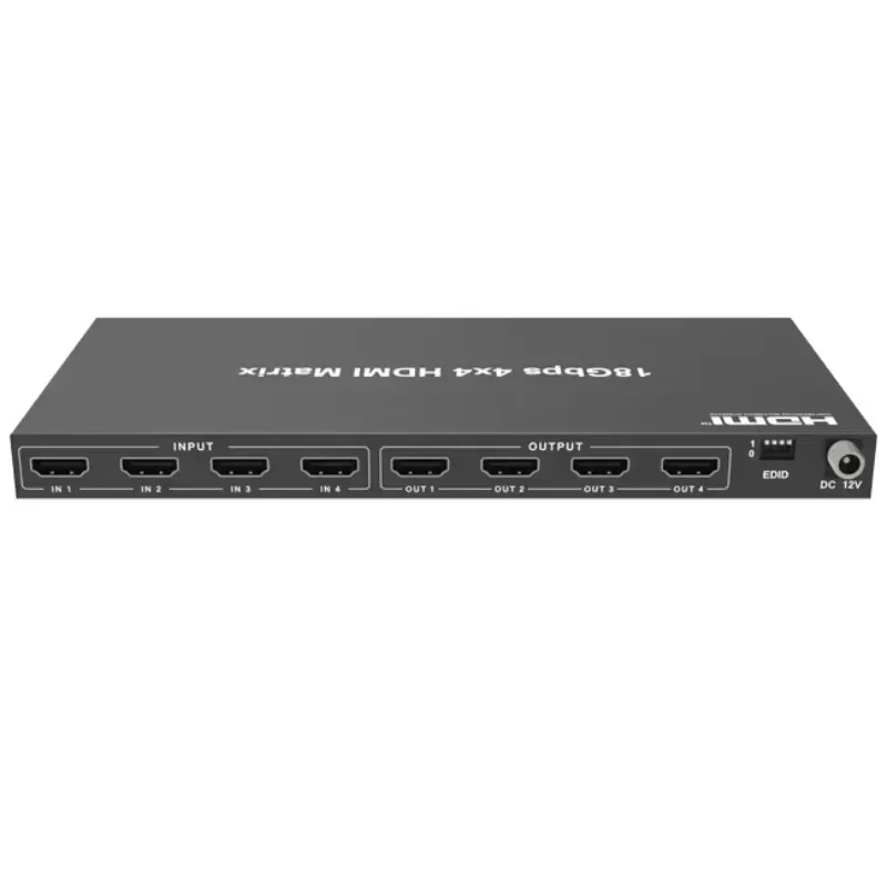 NewNew in stock 4x4 HDMI 2.0 Matrix Switcher 18Gbps, EDID, RS-232, 4 in 4 Out Video HDMI matrix for Home Theatre System