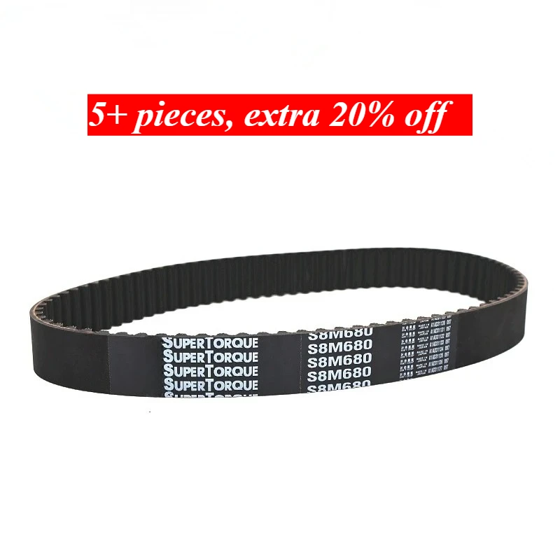 SUPER TORQUE Timing Belt S8M496 S8M512 S8M520 S8M528 S8M560 High Torque Arc Tooth S8M Series for: Machine Tools, Machinery, Etc.