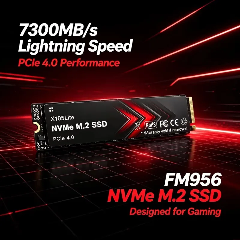 X105Lite FM956 NVMe SSD 500GB 4TB Internal Solid State Drive Max 7300MB/s Smooth Gaming Experience Storage for Laptop Desktop PC