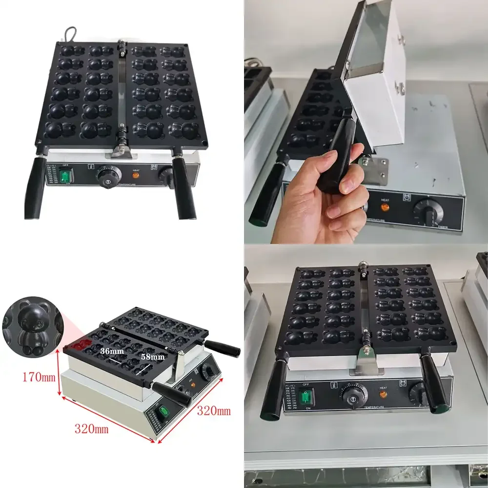 Shaped Waffle Maker 110V/220V Dual-Sided Heating Snack Equipment 1500W Creative Waffle Machine