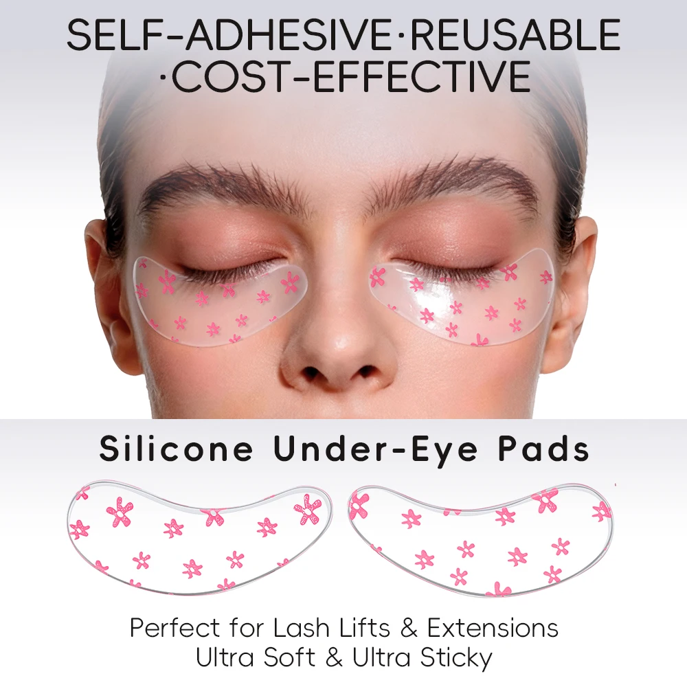 DAMMAN 1/5 Pair Silicone Eye Patches for Lash Extension Reusable Eyelash Extension Under Eye Pads with Box Lash Lift Tools view 6