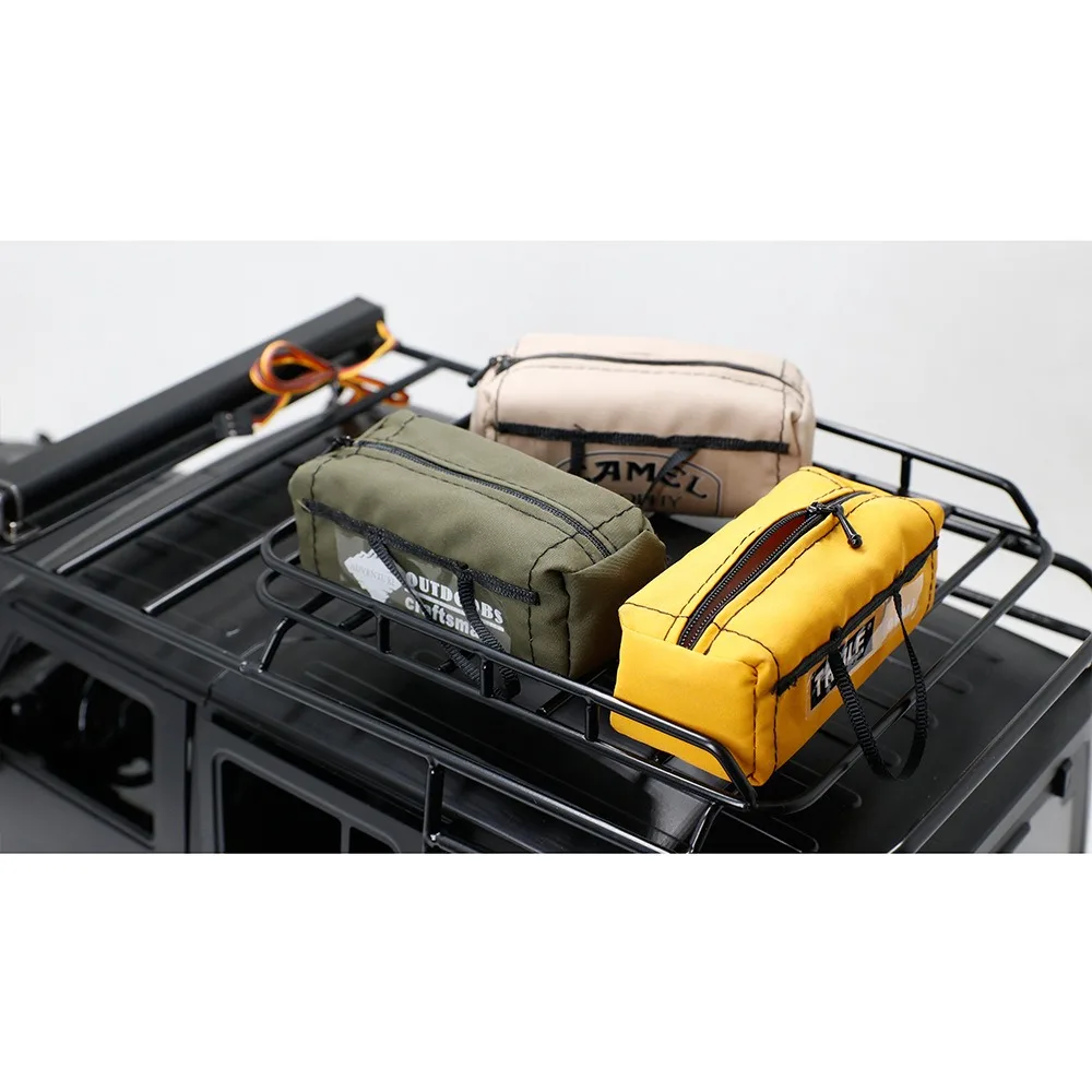 New Decorations 1/10 Climbing Car RC Accessories Wagon Roof Bags Rooftop Luggage Storage Bag Canopy Tent