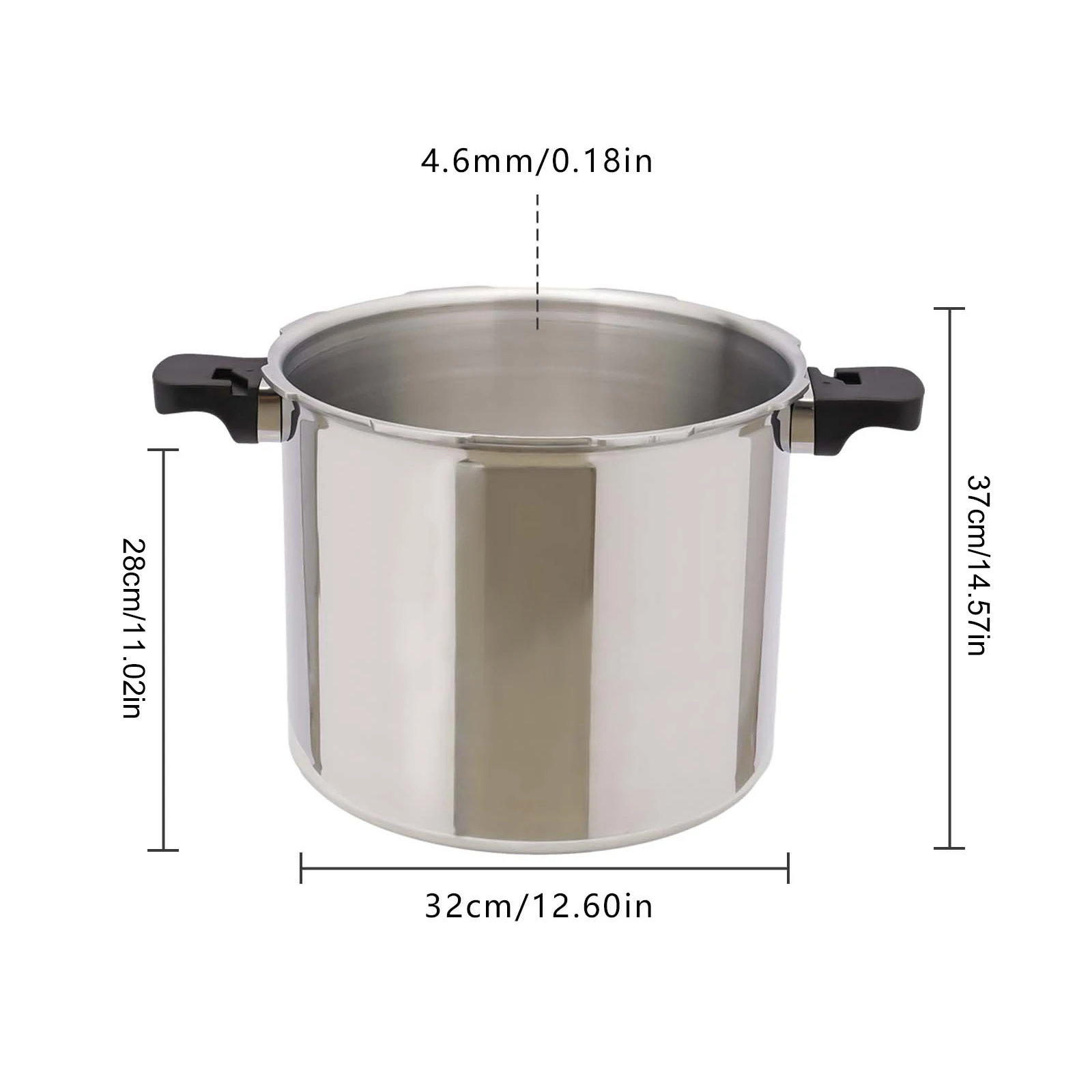 Imagem -05 - Alumínio Gás Pressure Cooker Canner Panelas Fast Cooking Pot Pressure Gauge Válvula de Segurança Extra-grande Tamanho 90kpa 22l