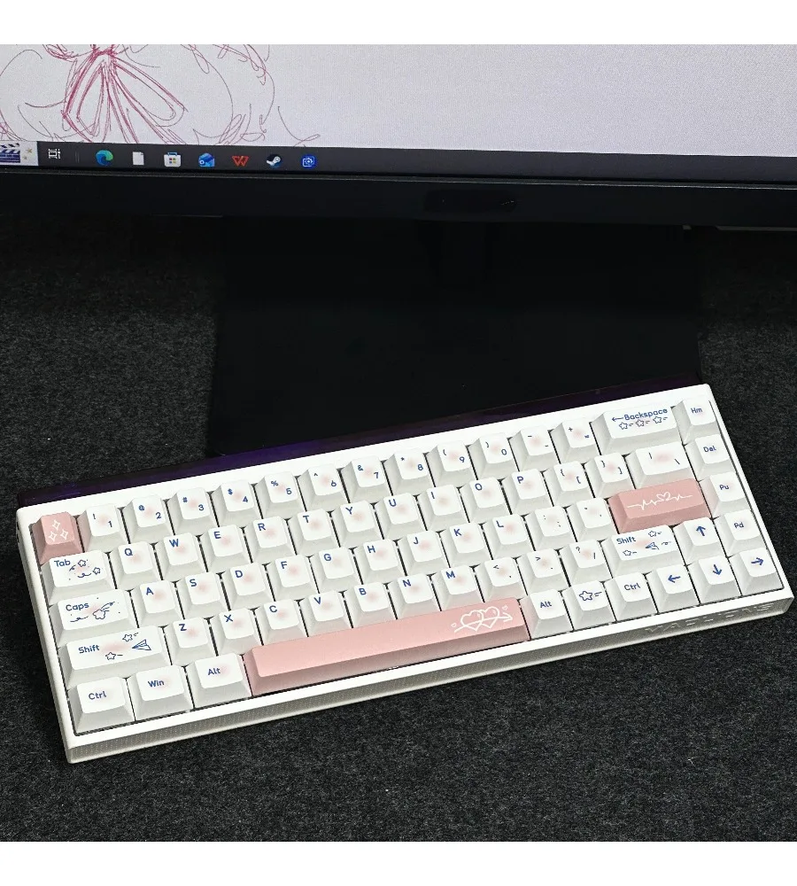 Keycap Sublimation process Original factory adaptation magnetic axis mechanical shaft keycap heart keycap engraved