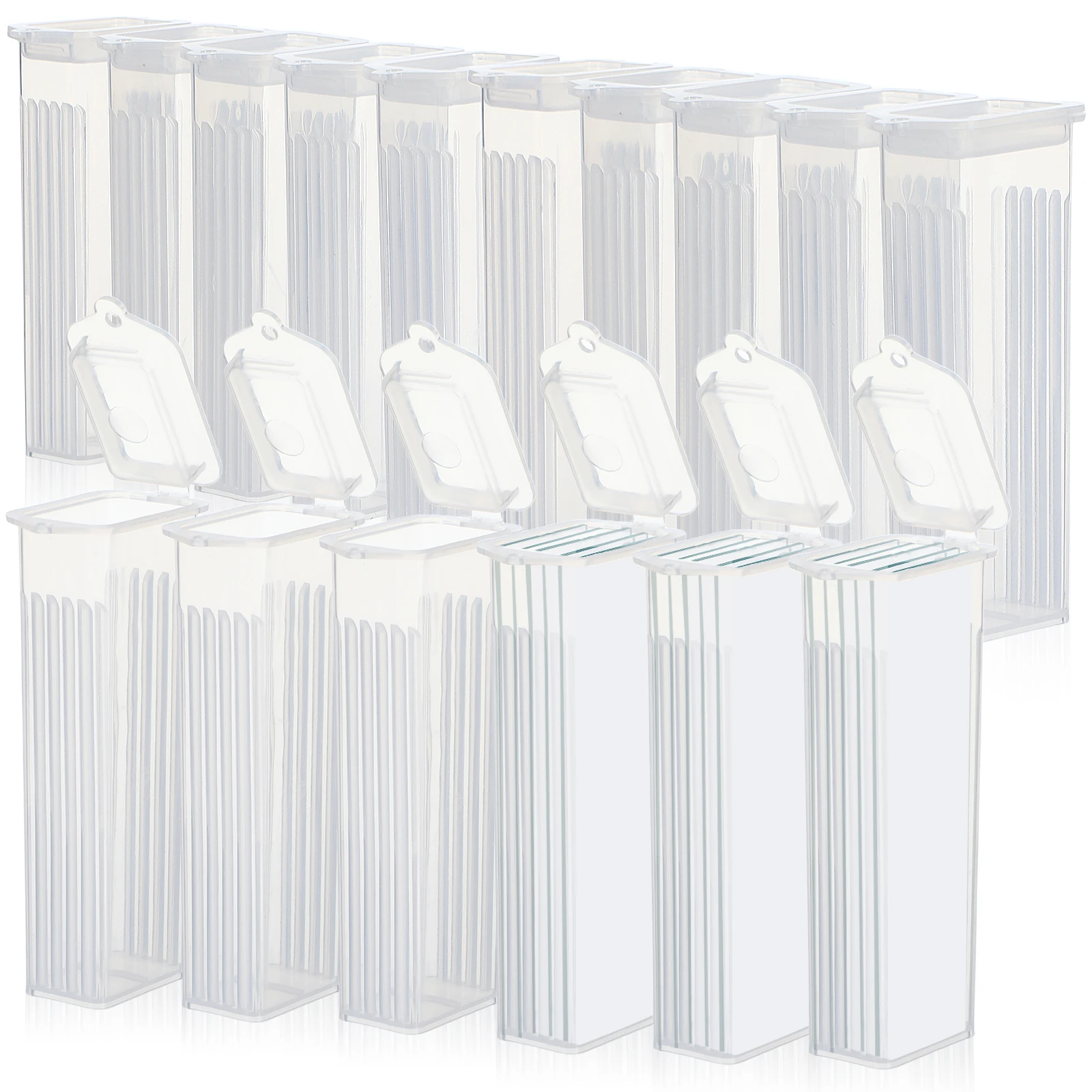 50pcs For Laboratory Pathological Section Storage Microscope Slide Plastic Container Lab Tool Storage Case