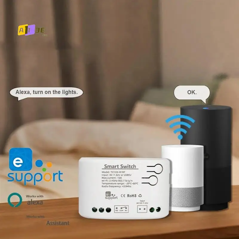 

A13E-Wifi умный датчик температуры и влажности монитор переключатель умный дом Ewelink управление через приложение