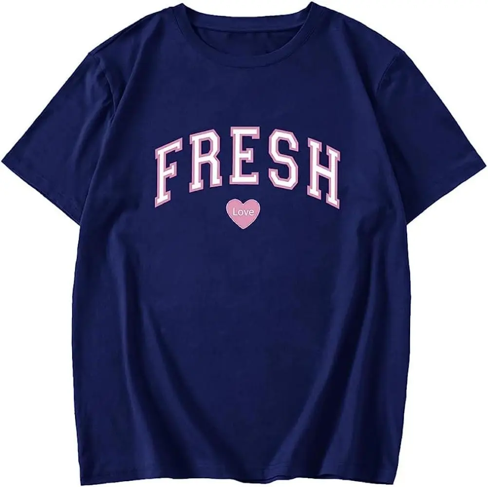 Fresh Love T-Shirt Merch Sturniolo Triplets Tshirt Youth Fashion Short Sleeve Leisure Unisex Letter Tee