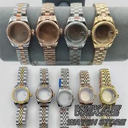 NH05 26mm Stainless Steel Watch Case with Bracelet for Ladies Women Watches Fit NH05 NH06 Automatic Movement Sapphire Glass