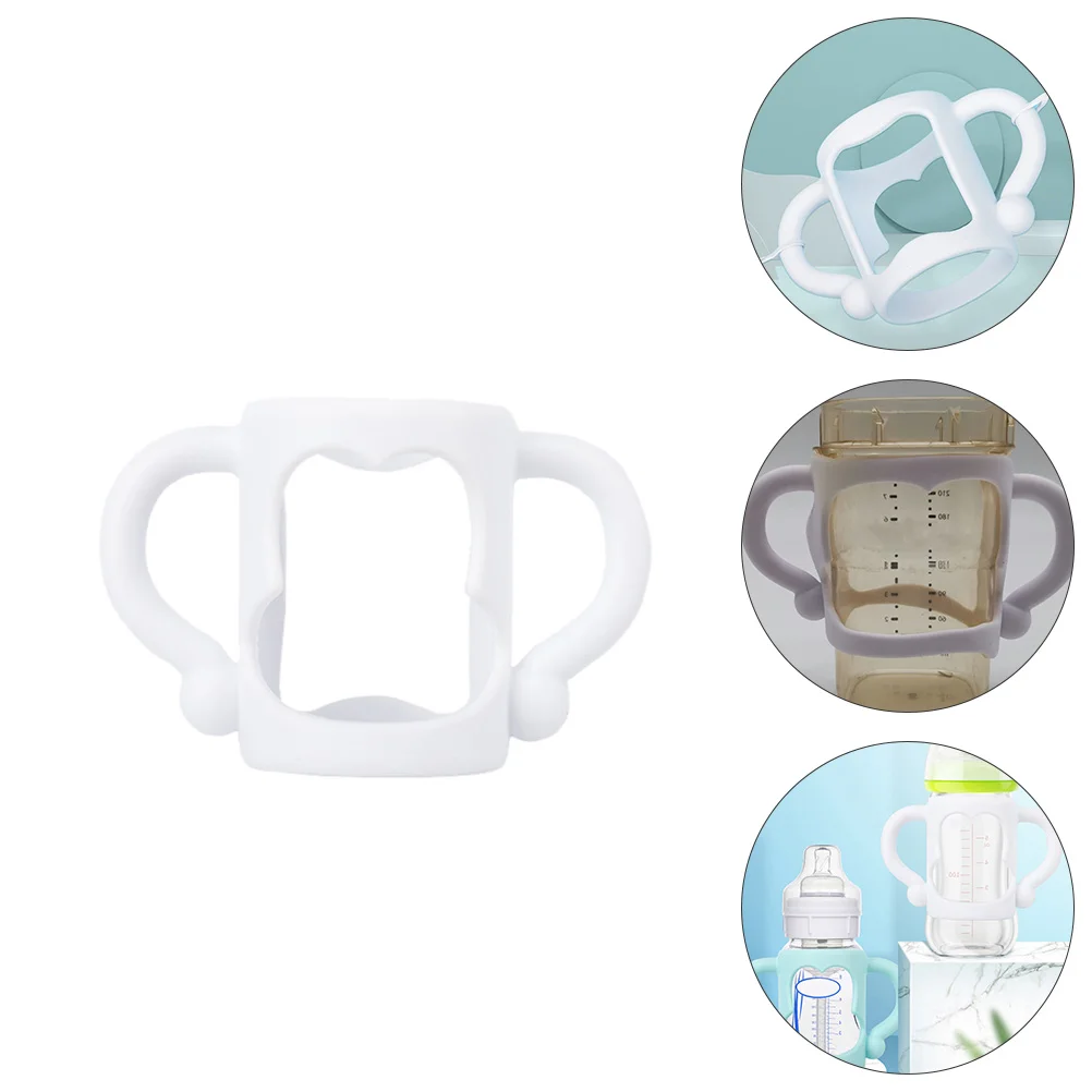 

2pcs Silicone Milk Handle Non-Slip Ergonomic Feeding Accessory Wide Mouth Bottle Handles For Infant Feeding Milking Bottle