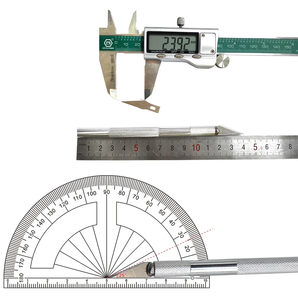 DIY سبائك الألومنيوم اليد نحت سكين نموذج صنع الفن سكين نحت الخشب حساب اليد قطع الورق قطع أداة الملحقات #5