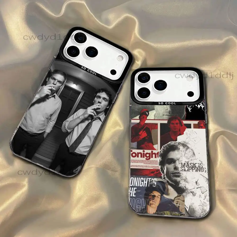 

D-Dexter Morgan Phone Case For iPhone 17,16,15,14,13,12,11,X,8,7,Pro,Max,Plus,SE4,Air,Mini IMD Gray Hard Matte