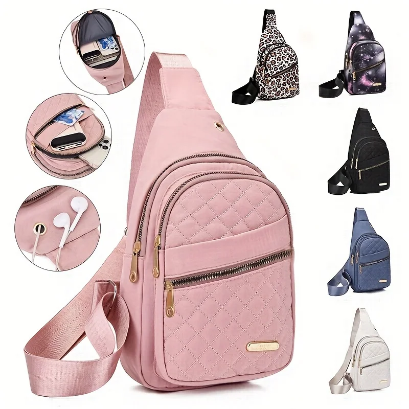 Lightweight & Comfortable Quilted Crossbody Chest Bag, Perfect for Daily Use, Casual Outings & Travel Women Sling Shoulder Purse image 2