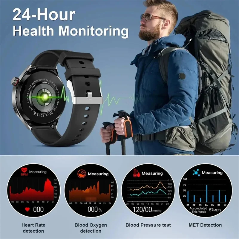 Per HUAWEI GT4 PRO Smart Watch orologi da uomo 4 AMOLED HD Screen Bluetooth Call GPS NFC frequenza cardiaca IP68 SmartWatch impermeabile 2024