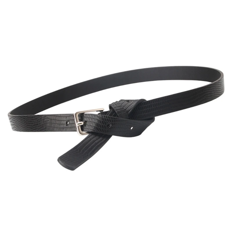 50JB Classical Retro Punk Women Belts Alloy Buckle Simple Wide All-Match Waistband