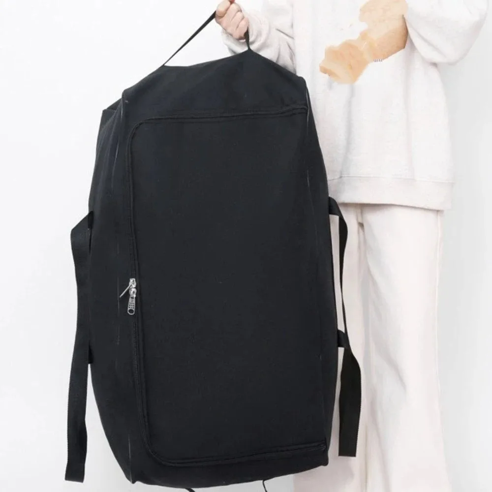 Foldable Weekend Travel Bag Multiple Compartments Waterproof Trolley Backpack Large Capacity with Detachable Wheels