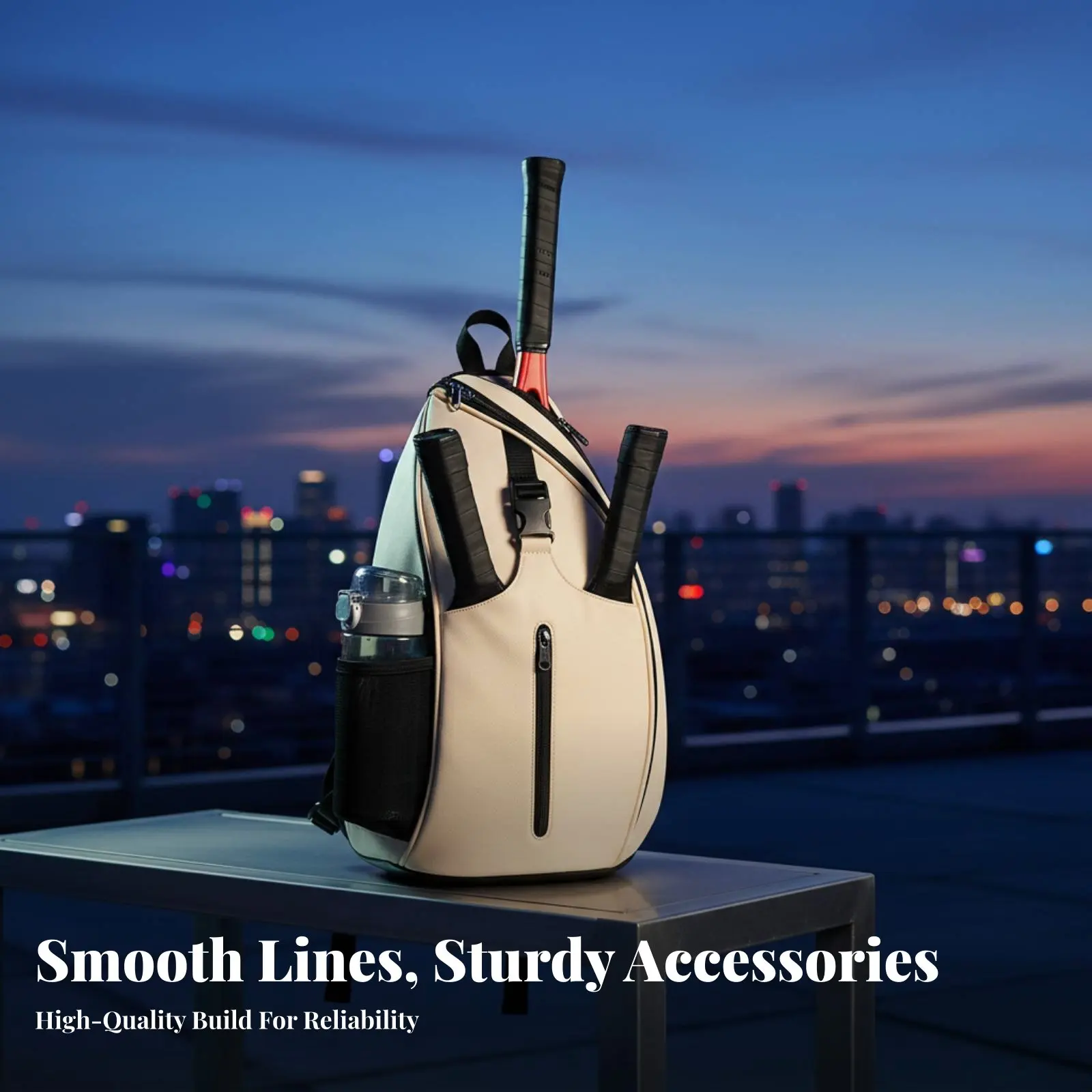 

Pickleball Backpack Lightweight Badminton Gear Bag Crossbody Racket Bag Spacious Sports Equipment Adjustable Strap for Training