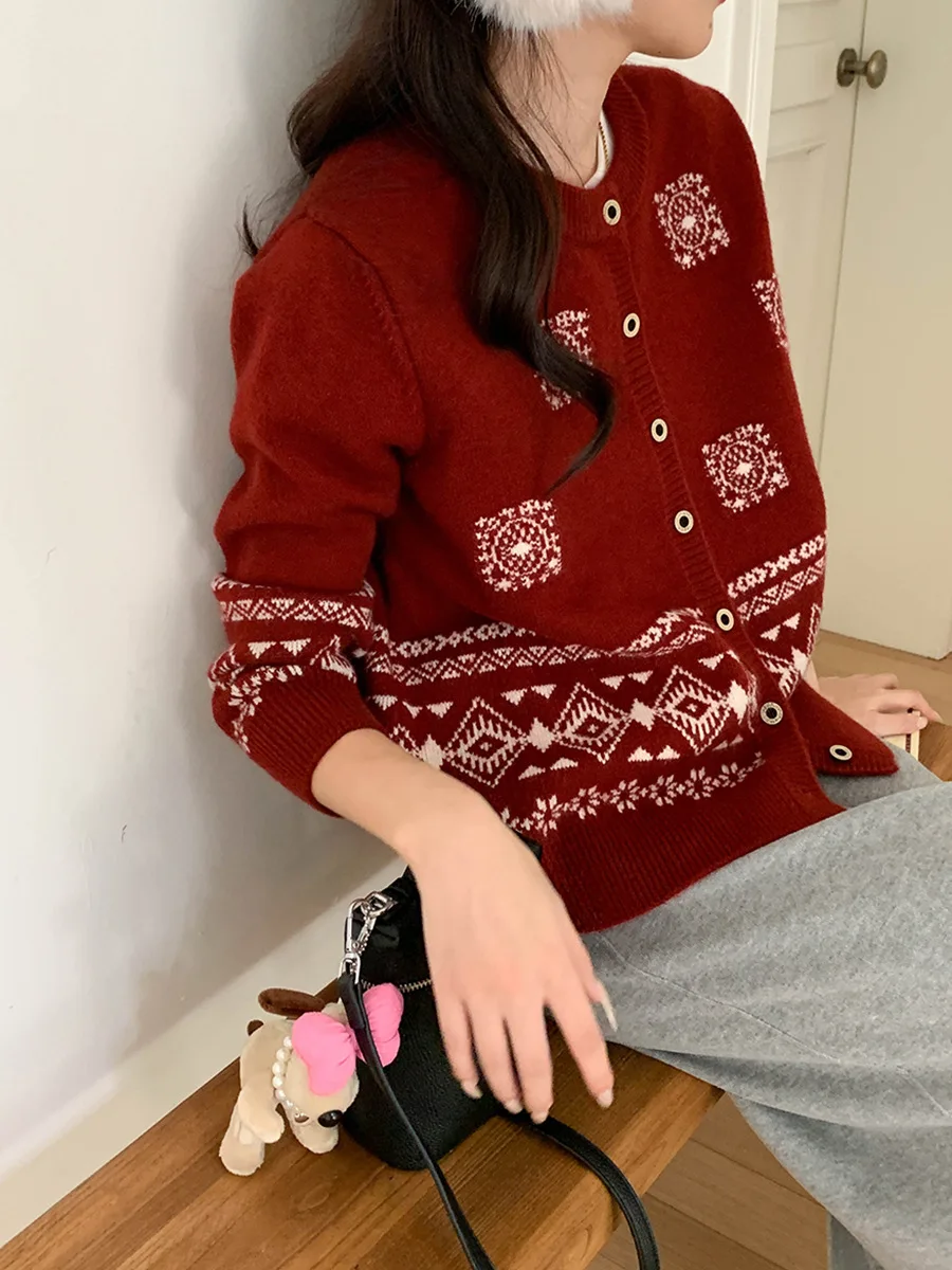 

Осенний новый повседневный вязаный кардиган с круглым вырезом и кисточками, пальто, свитер с длинными рукавами, женская модная удобная дышащая верхняя одежда