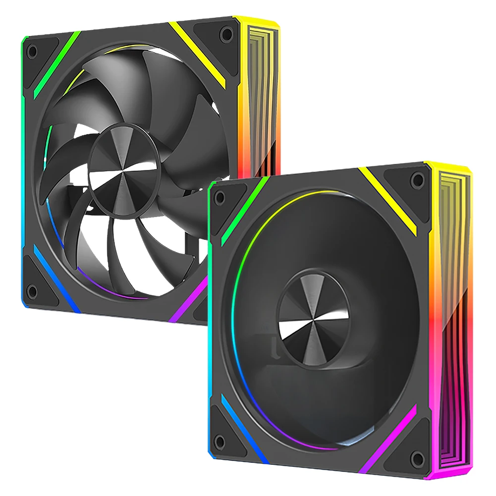 

120mm PC RGB Fan Low Noise PC Case Fan with 5V 3Pin ARGB Plug 4 Pin PWM Case Fan for Computer Case Cooling