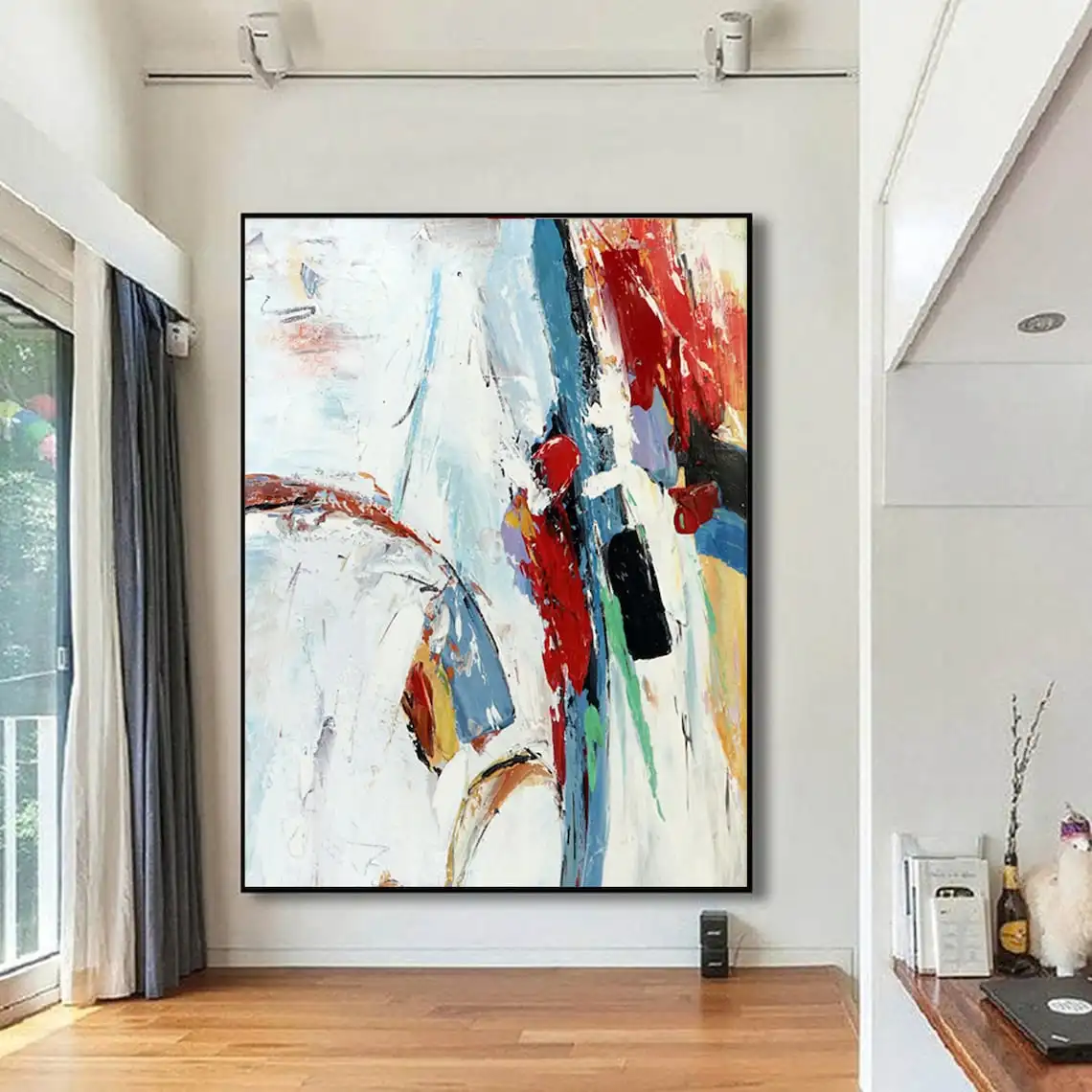 

Современное настенное искусство, красочная абстрактная картина маслом, ручная работа на холсте, современное искусство, большая картина, офисный декор, украшение дома