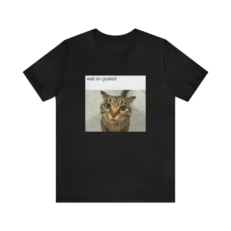 Wait I'm Goated Unisex Cat T-shirt, Relatable Cat Lover Shirt - Wait I’m Goated