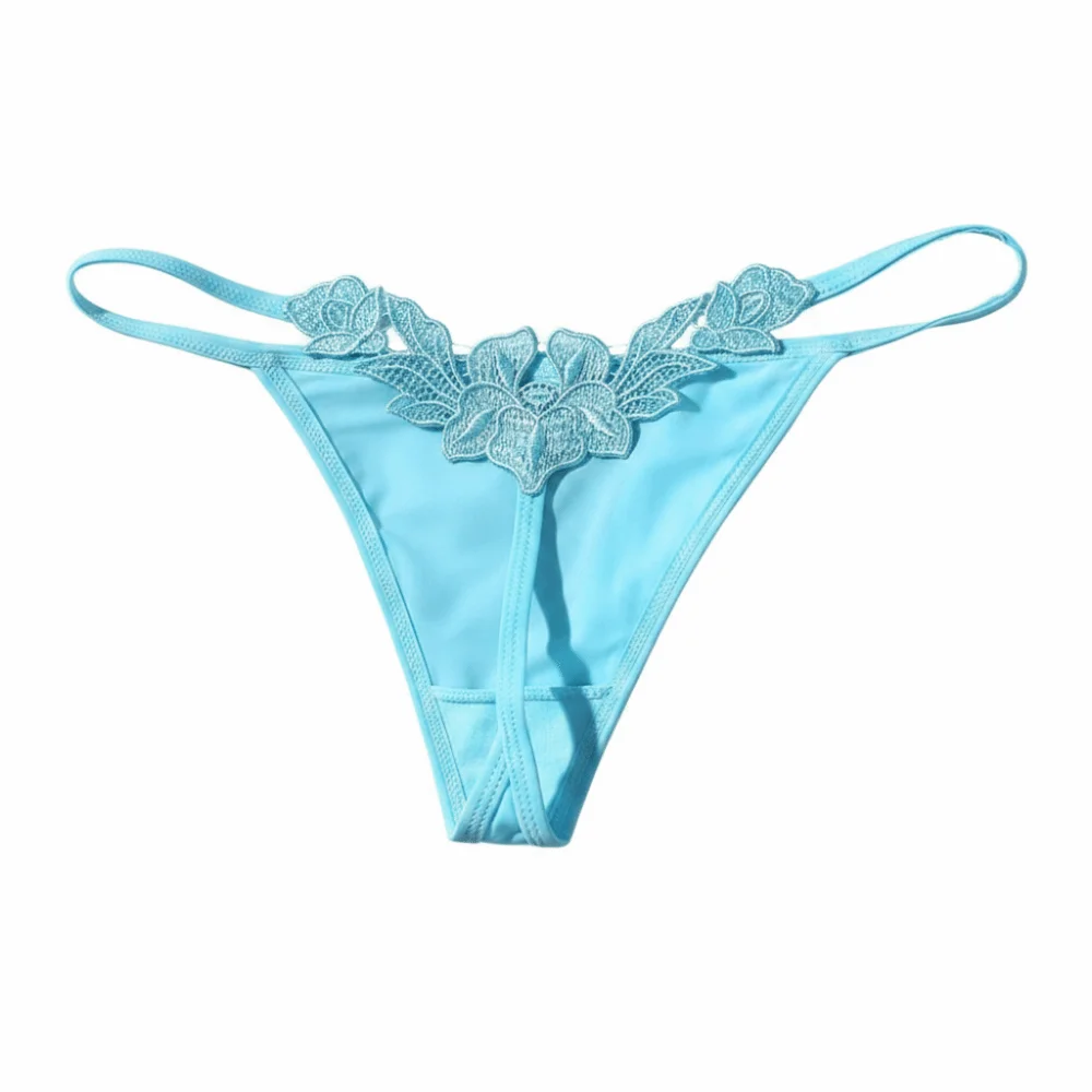 Breathable Low Waist T-back Briefs Lingerie Hollow Out Women Thong Elegant Thin Belt Ladies' Underwear Girl