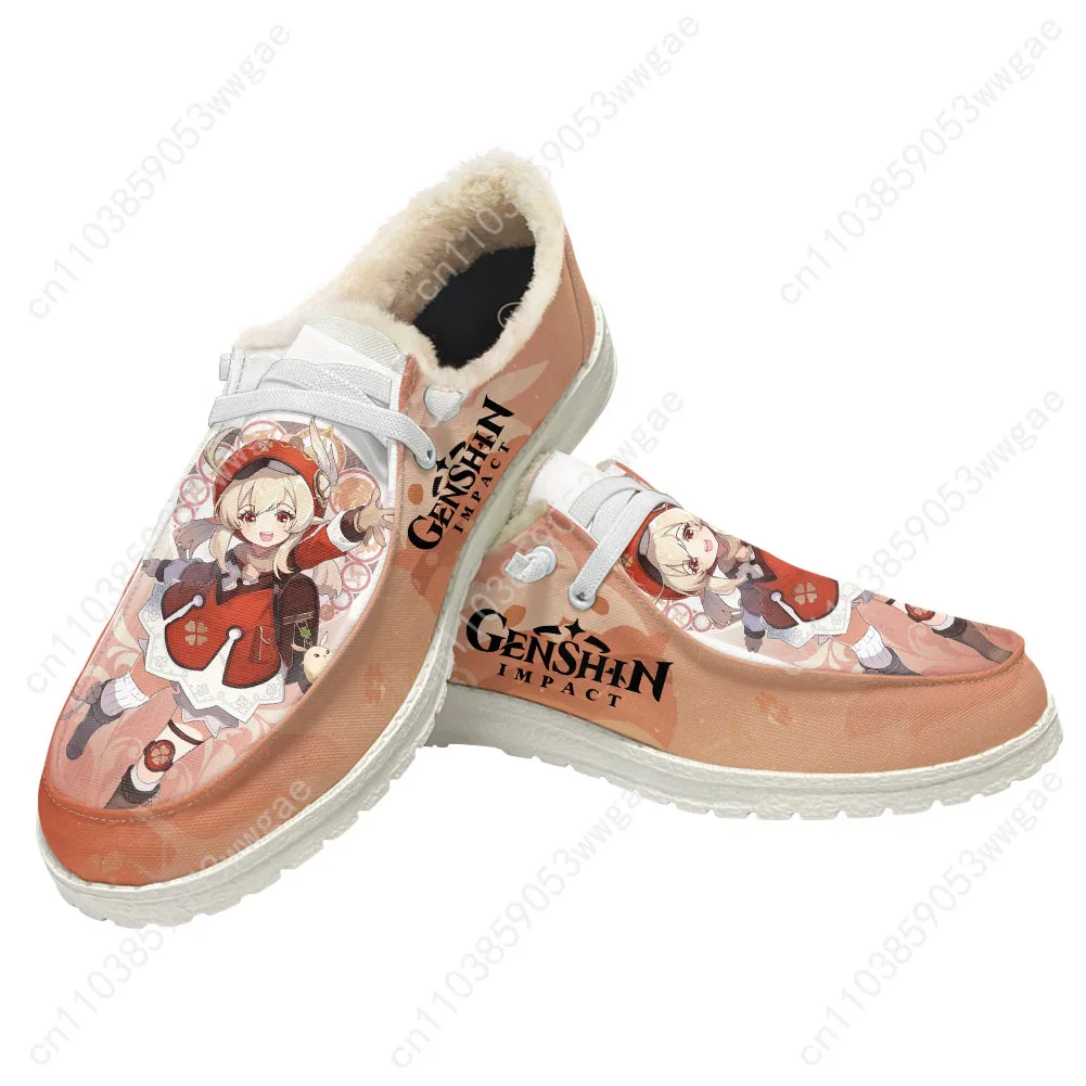 Genshin Klee Flat Shoe Mens Womens Warm Casual Shoe Indoor Outdoor Light High Quality Comfortable Couple Shoe Customized Shoes