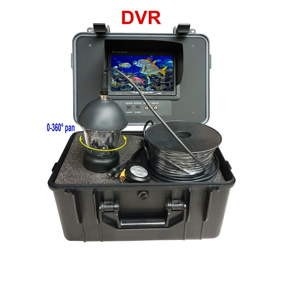 

7 Inch 20Meters Depth 360 Degree Rotate Camera Underwater Fishing Camera System With DVR Function