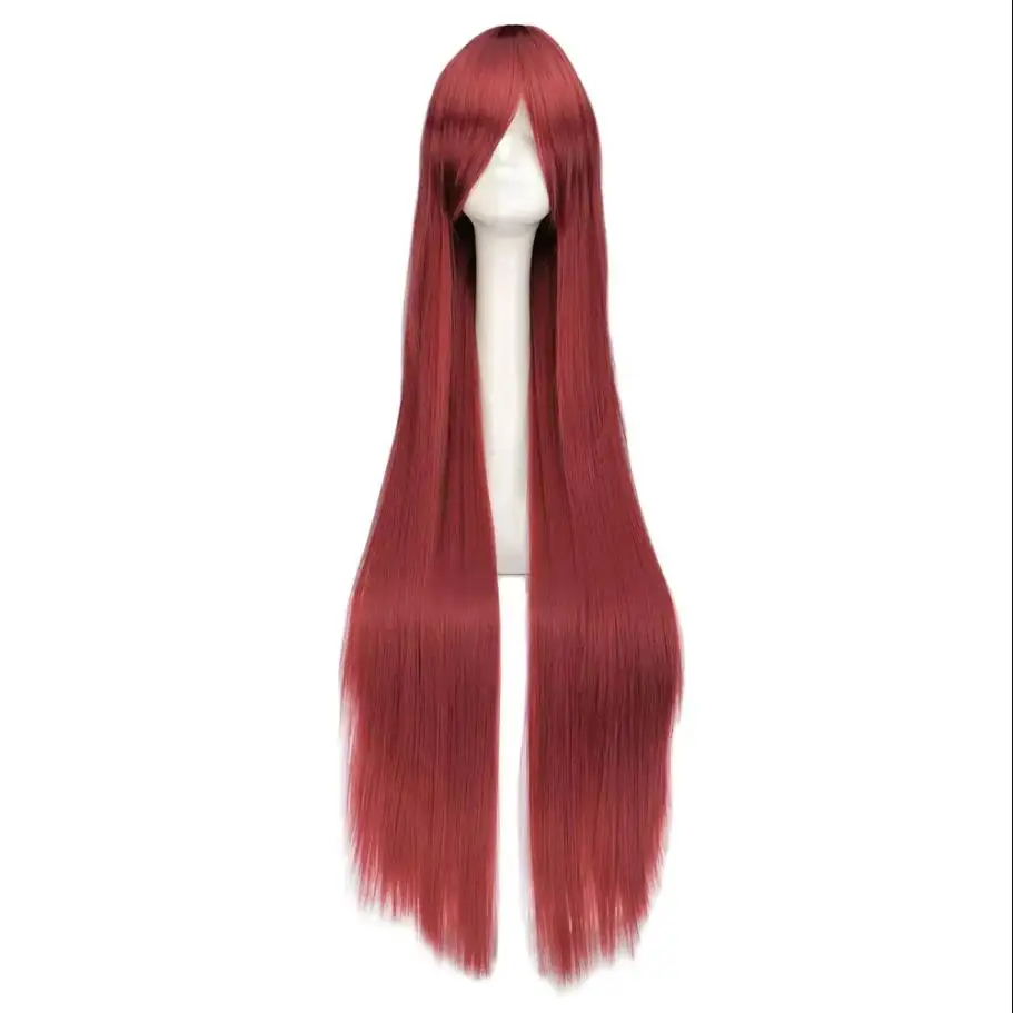 Game Honkai Impact 3 Eden Cosplay Wig Long Straight Wine Red Heat Resistant Synthetic Wigs Halloween  Party Role Play