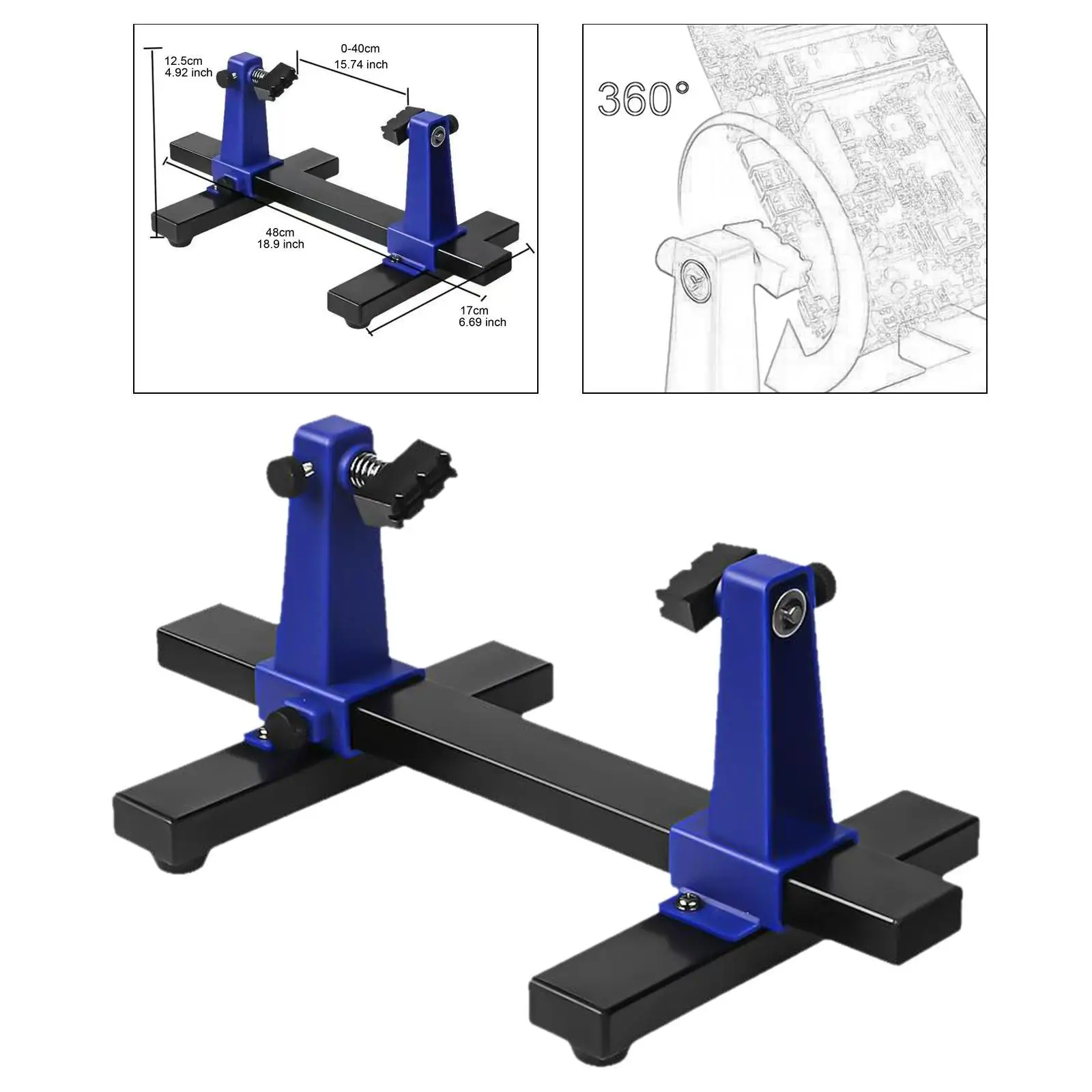 PCB Soldering and Assembly Stand Adjustable Versatile 0-400mm Clamping Range