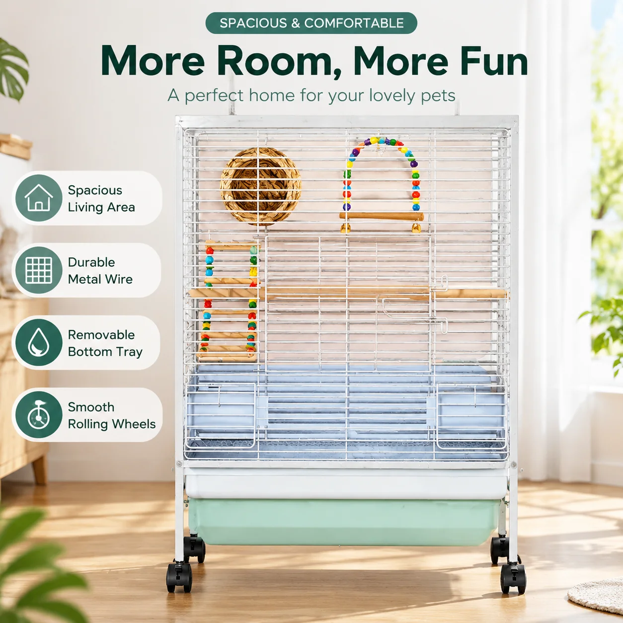 Bird cage parrot cage parrot luxury villa home extra large Xuanfeng small sun special new ecological bird cage
