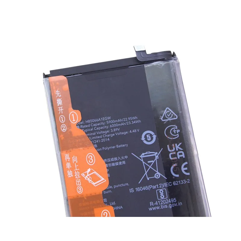 Replacement battery HB5066A1EGW applicable mobile phone battery RKY-AN00 battery 40plus electric board 6000mah